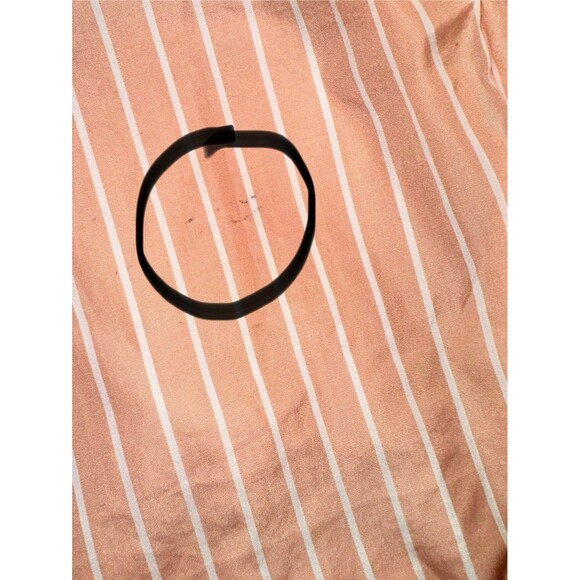 Ralph Lauren Purple Label Peach &  White Striped Button Up Shirt Sz 16 1/2 *READ - Picture 8 of 9